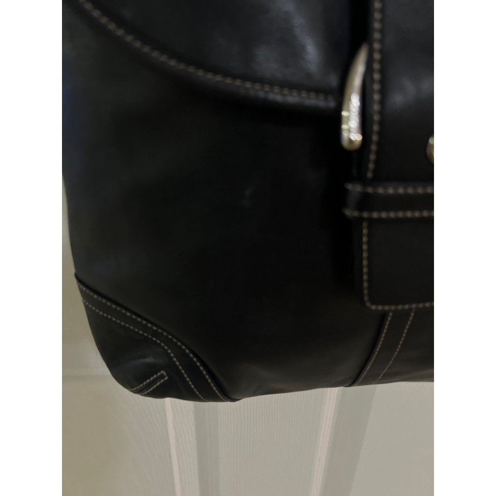 Coach 2003 soho flap buckle crossbody Black pre owned excellent for age - Picture 3 of 11